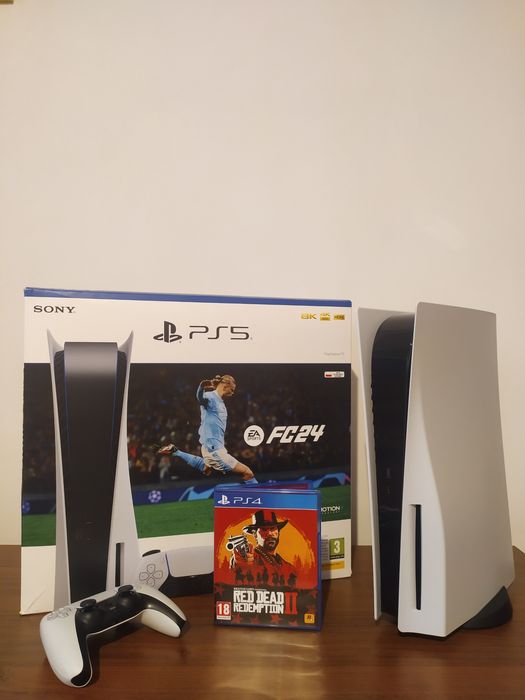 Konsola Ps5 z napędem + gra, Stan Idealny