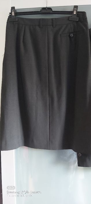 Fato de blazer cintado e saia ligeiro envaze, ZARA WOMAN, 36/38, cinza