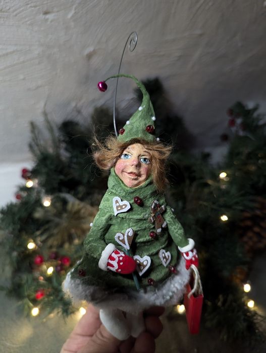 Ватна новорічна іграшка Ялинка.
