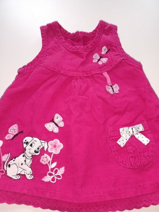 Zestaw dwa komplety/dresy spodnie+bluza, sukienka rozm. 62, wiek 0-3 m