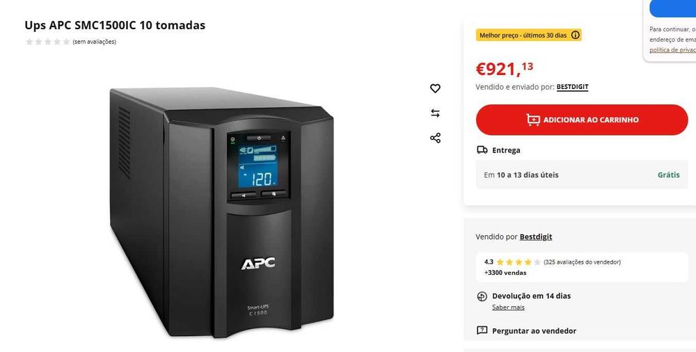 SmartUPS APC 1500 - Nova e em caixa