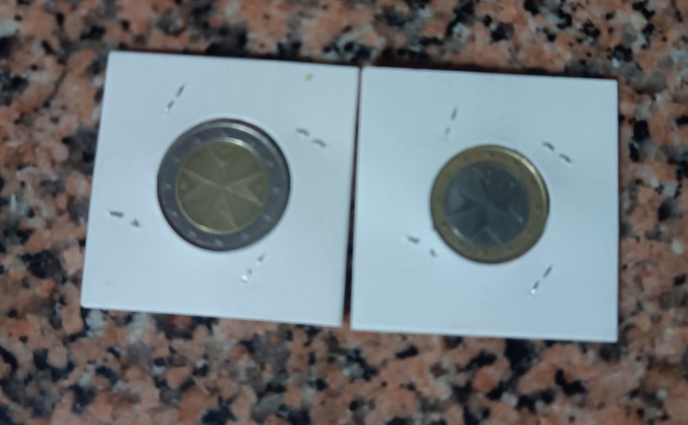 2 moeda 2008 F  1 euro e 2 euros