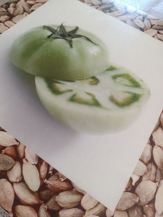 Quadro para cozinha - tomate verde & sementes