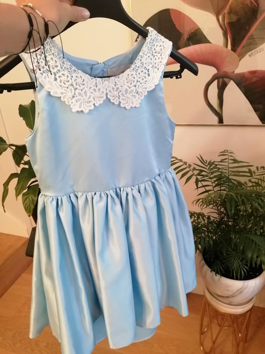Sukienka elegancka błękitna lato r. 122