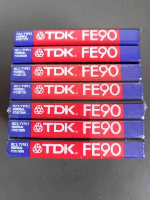 Kasety magnetofonowe TDK FE90, 7 sztuk