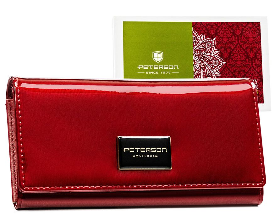 portfel damski skórzany ptn ph27-1-sh-1895 red