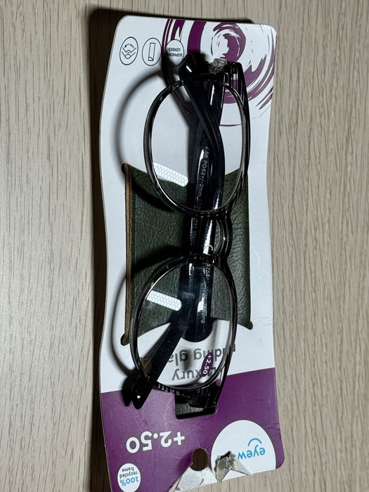 Okulary Korekcyjne +2,5 Do Czytania Przezroczyste W Paski