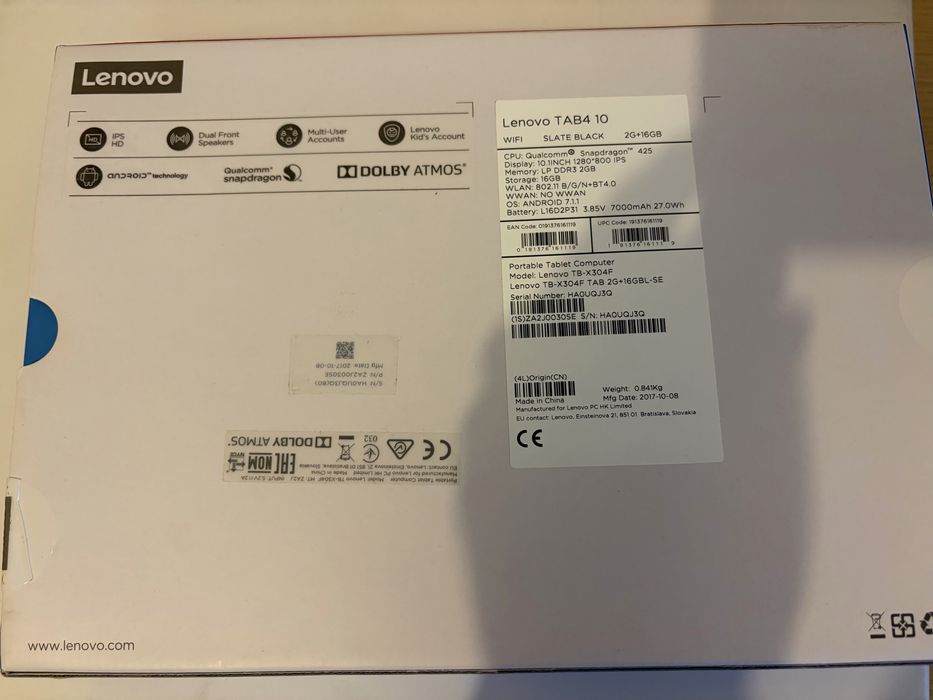Lenovo TAB 4 - 10  slate black 16 gb