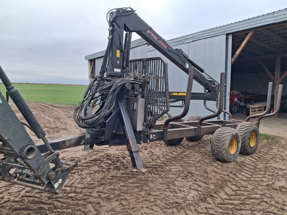 Przyczepa zrywkowa leśna 9t PALMS żuraw 680