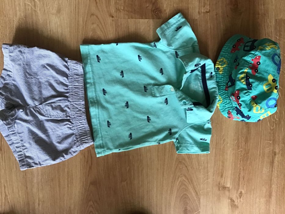 Zestaw letni  na 6 m samochody, okręty,  3 pak koszulka , spodenki
