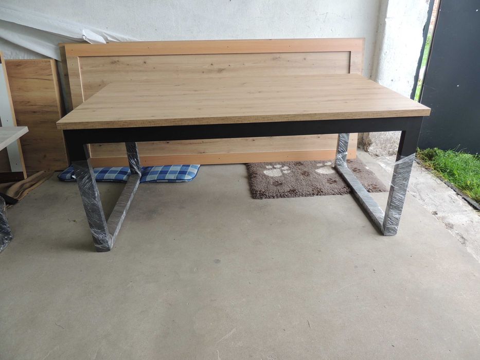 Stół Rozkładany LOFT industrialny 160-260x90 (2x50 Dostawki) EGGER