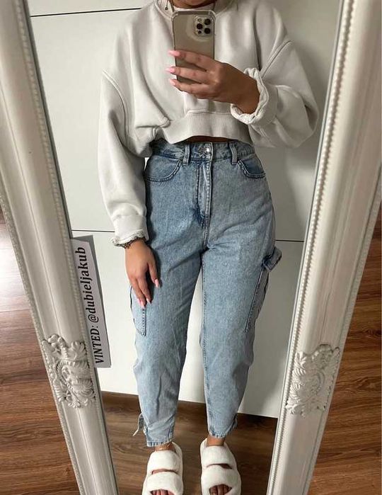 Jeansy utility h&m r. 38