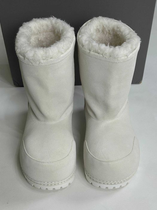 BALENCIAGA ALASKA High Fur Boots white ботинки чоботи білі сапожки 43