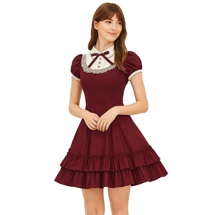 Suknia kostium Lolita elegancka z koronką cosplay L/XL