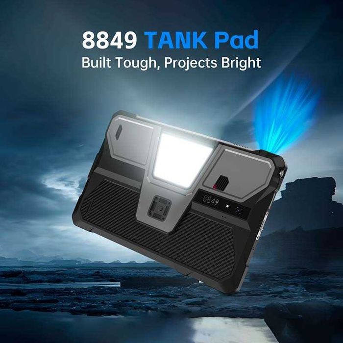 Unihertz 8849 Tank Pad Tablet with Projector, 5G, 16GB/512GB, IP69K, 3.1GHz64738612806530123
