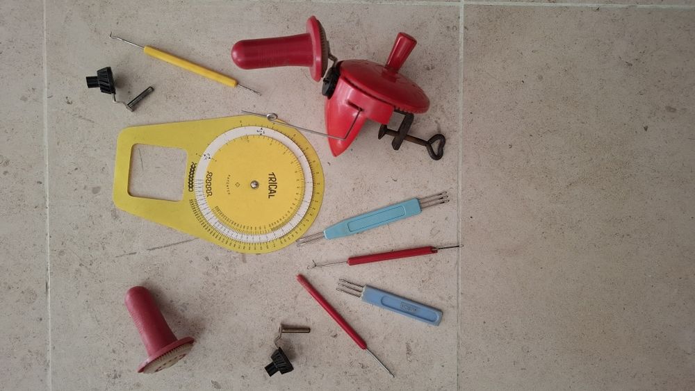 Noveladora e peças maquina de tricotar