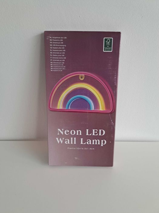 Nowy Neon LED tęcza plastikowy 32x16,5x1,4cm