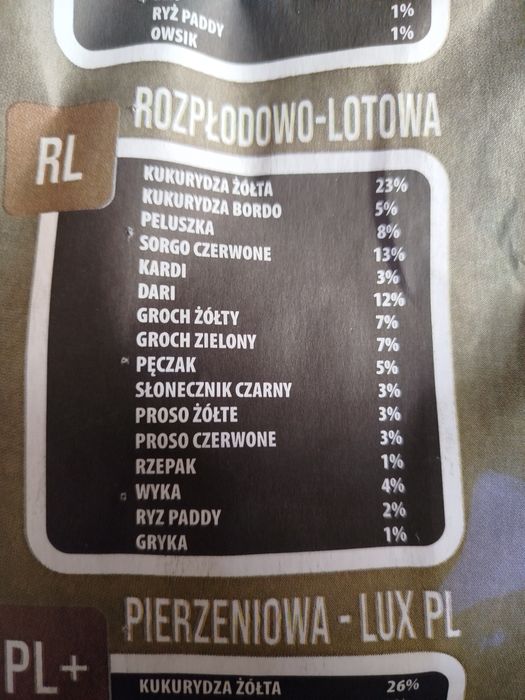 Karma dla gołębi agro king rozpłodowo lotowa