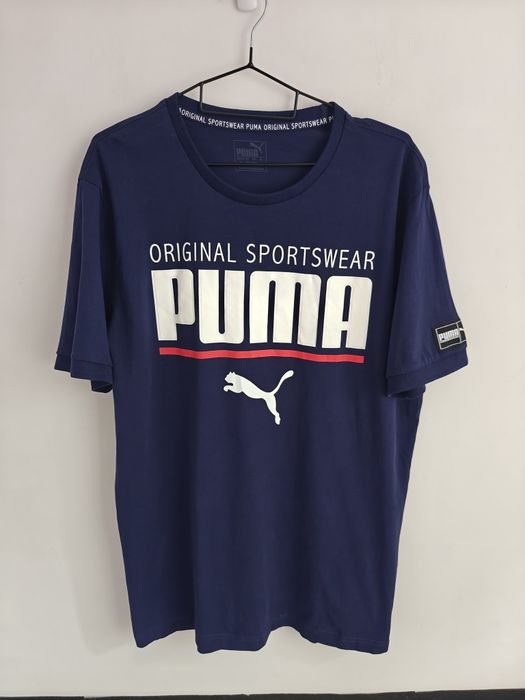 Puma t-shirt koszulka sportowa męska logowana L/XL