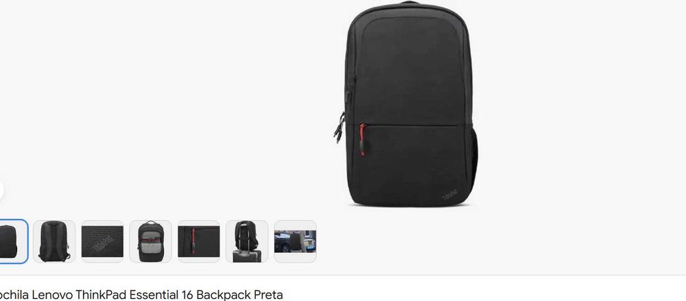 Vendo mochila Lenovo ThinkPad Essential 16 Backpack preta