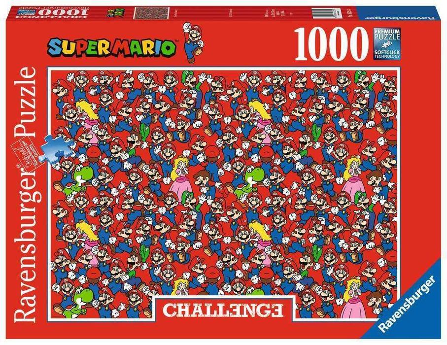 Puzzle Ravensburger 1000 Super Mario Challenge KOMPLETNE!