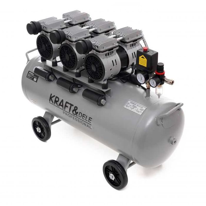 Kompresor bezolejowy sprężarka 100L silnik 3x1500W 230V 8BAR KD1397