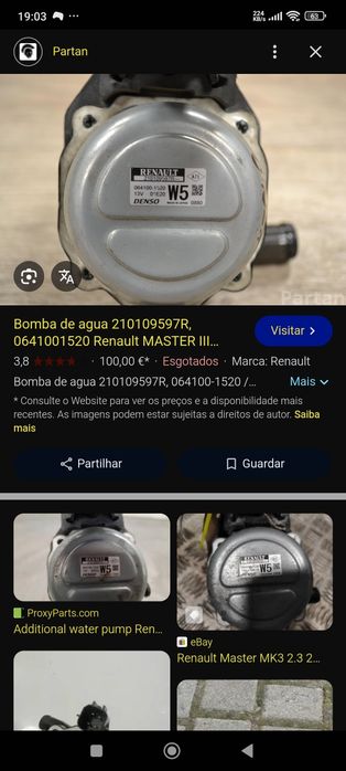 Peças Renault novas originais