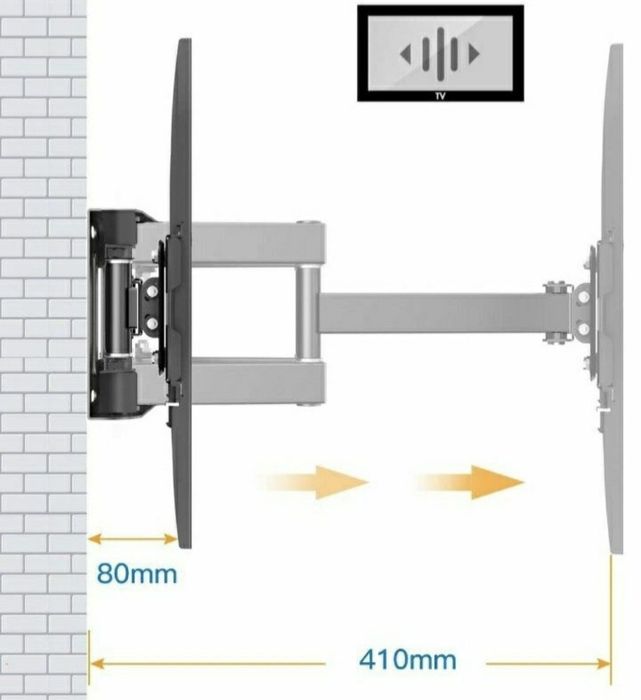 Uchwyt regulowany do telewizorów 32-55" extra strong 45 kg