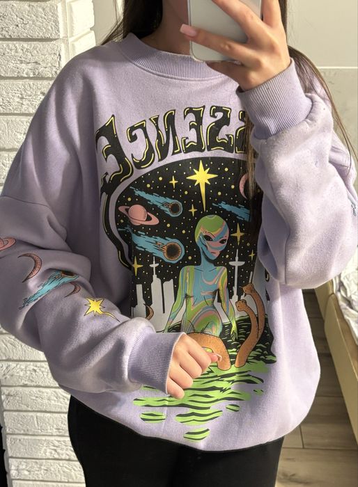 bluza oversize fioletowa