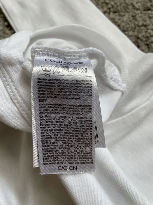 Białe body na długi rękaw Cool Club r.74
