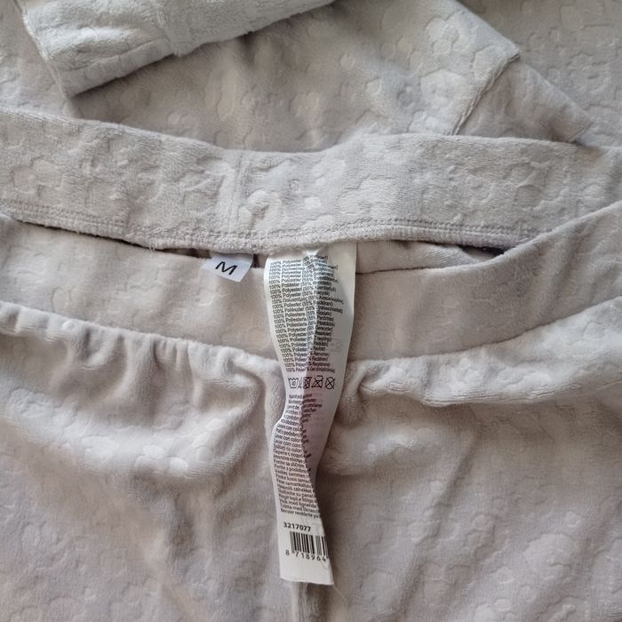 Ciepła piżama damska M szara