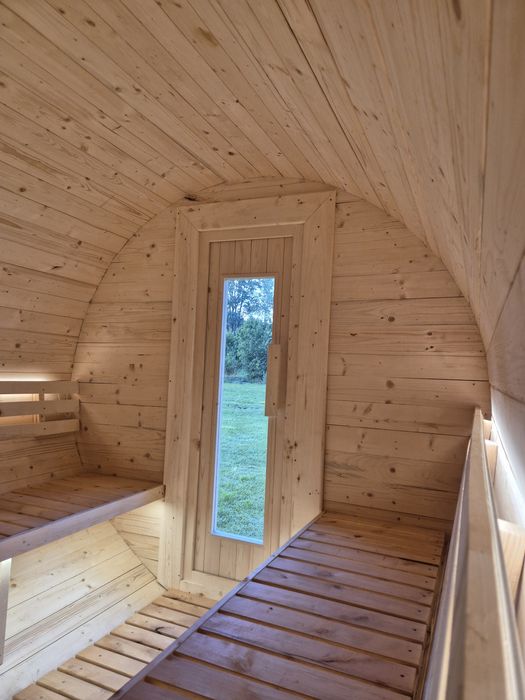 Sauna drewniana Beczka 300cm dostępna od ręki