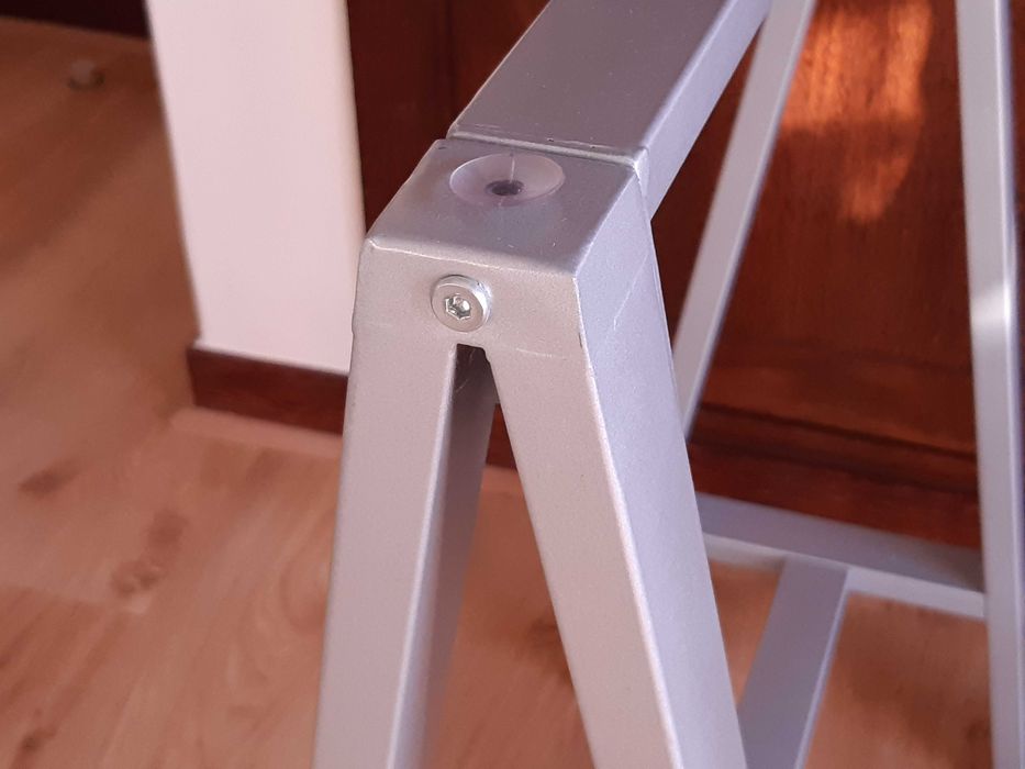 Tampo de mesa / secretária em vidro temperado azul, como novo