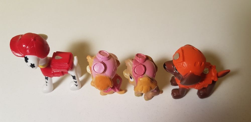 Psi Patrol Spin Master zestaw 6. PVC. Ślady użytkowania.