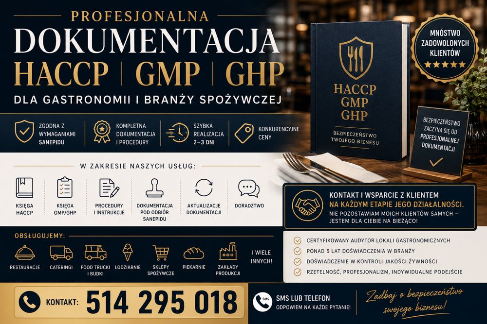 Księga HACCP, księga GHP, GMP