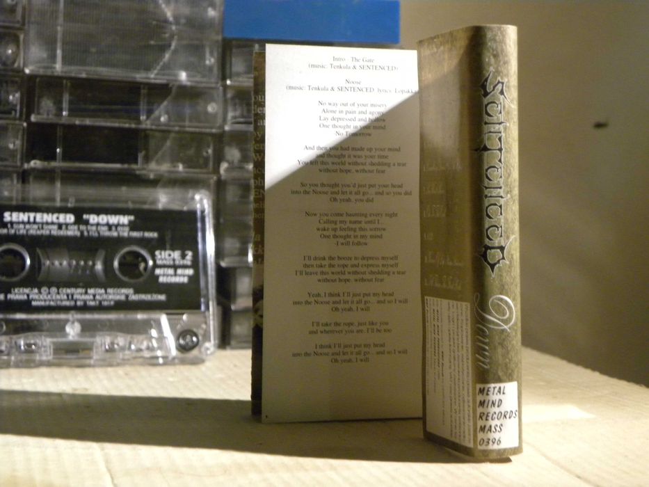 kaseta magnetofonowa Sentenced ‎– Down metal mind records
