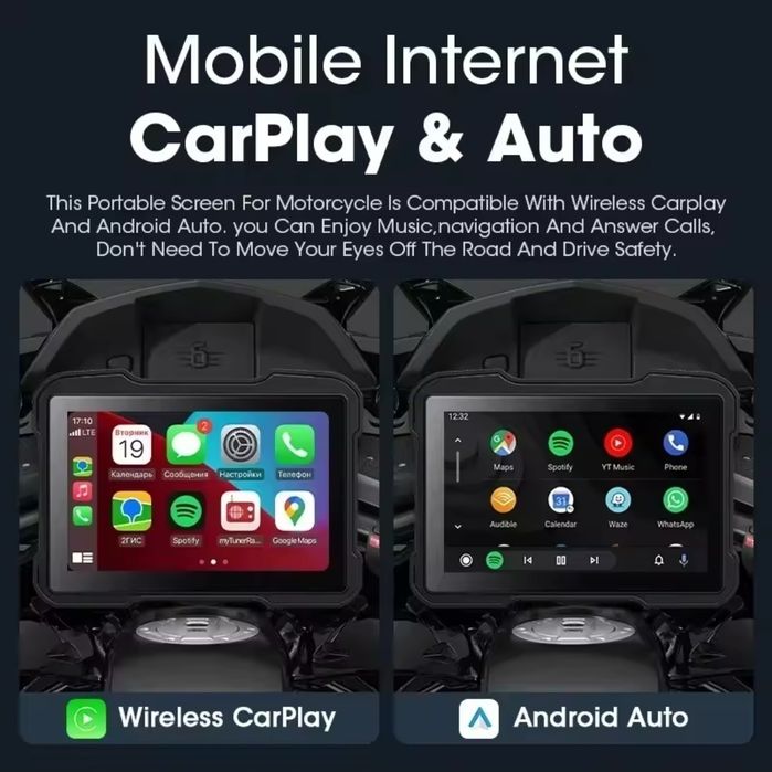 GPS para Moto Apple CarPlay Android Auto (Novo)