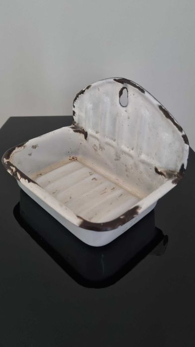 Emaliowana mydelniczka Vintage Retro PRL