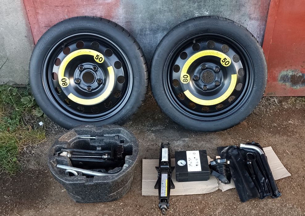 Докатка 125/70R16, 5×112, VW,Audi,Skoda,Seat,органайзер,домкрат,ключи