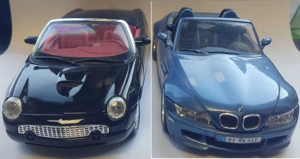 3 Samochody BBurago BMW Maisto Thunderbird BMW Z4 1/24
