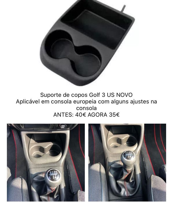 Peças NOVAS Golf 3 (Porta copos USA reservatório clips centros jantes)