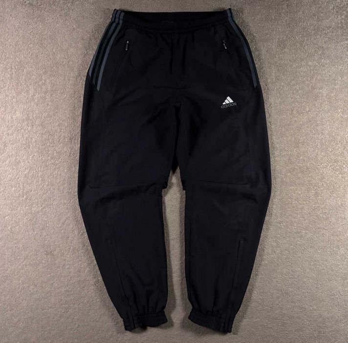 Spodnie Adidas S Czarne Dresy Ściągacze Haft Logo Rozpinane Vintage