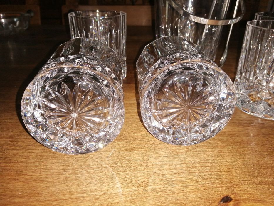 12 copos e balde de gelo cristal whisky