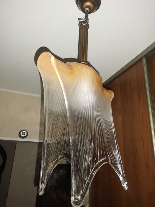lampa szklana wisząca sufitowa żyrandol