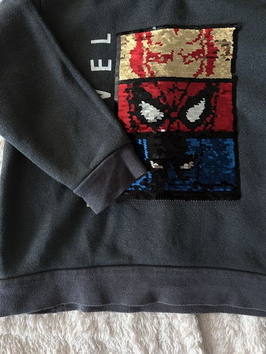 Теплий світшот ( кофта)LC Waikiki Marvel з паєтками-перевертнями, розмір 104-110