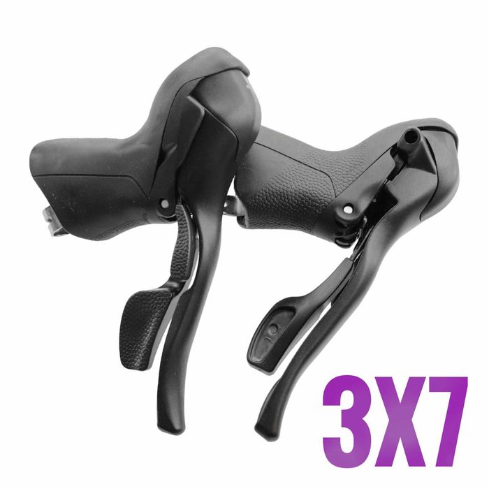 Nowe! MICRONEW 3x7 klamkomanetki manetki klamki szosowe microshift