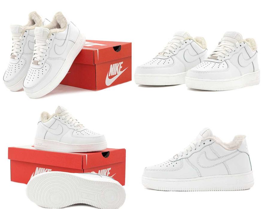 Кроссовки Nike Air Force 1 Low White Winter 36-45 Мех! Хит Сезона! Топ