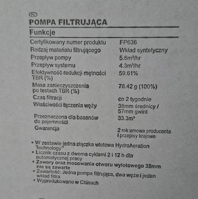 Basen Intex 3,66m + maty solarne +  akcesoria i chemia