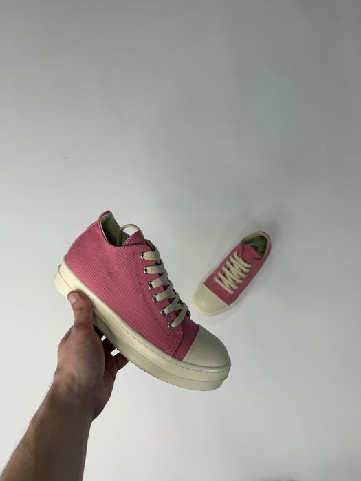 Rick owens ramones geobasket vintage drkshdw кеды жіночі чоловічі 38 39 pink shoes low кеди кросівки кроссовки тканеві arhive opium рожеві 44 43 42 41