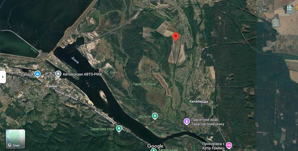 10 соток біля Дніпра та лісу з видом на Тарасову гору — 1500$